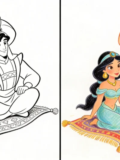 Aladdin And Jasmine coloring pages