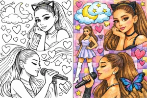ariana grande coloring pages