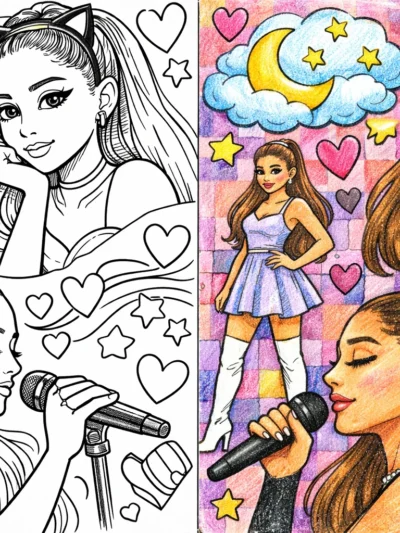 Ariana Grande coloring pages