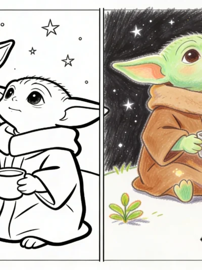 Baby Yoda coloring pages