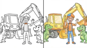 blippi coloring pages