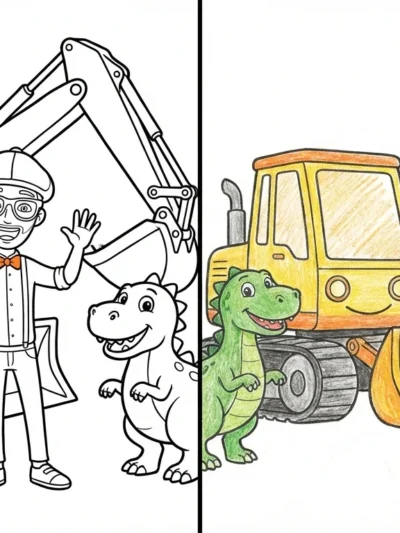 Blippi coloring pages