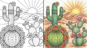 cactus coloring pages