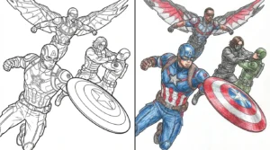 captain america coloring pages