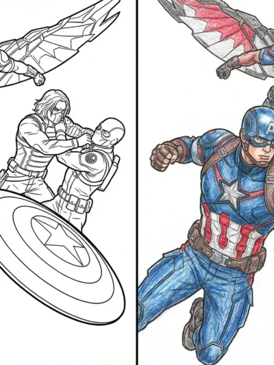 Captain America coloring pages