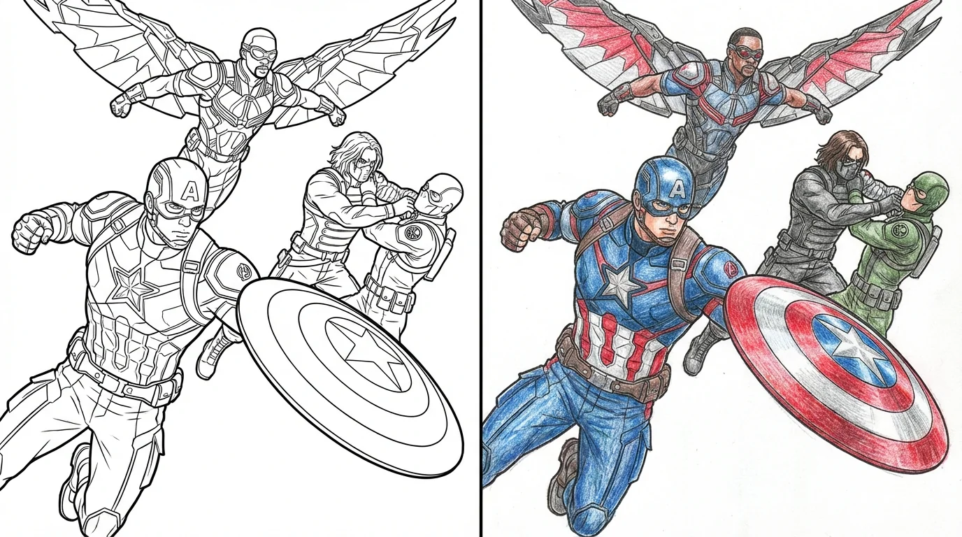 55 Captain America Coloring Pages (Free PDFs)