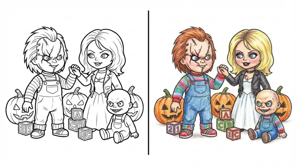 49 Chucky Coloring Pages (Free PDFs) - ColoringBookFun