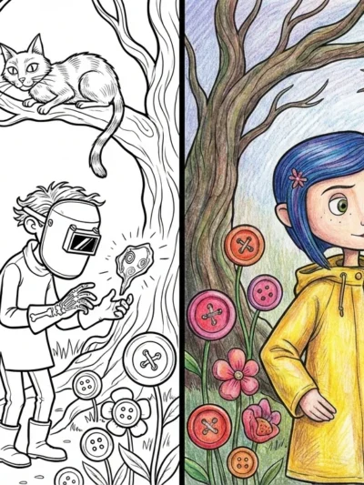 Coraline coloring pages