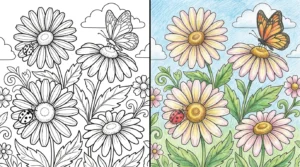 daisy coloring pages