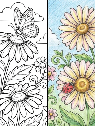 Daisy coloring pages