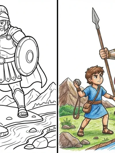 David And Goliath coloring pages