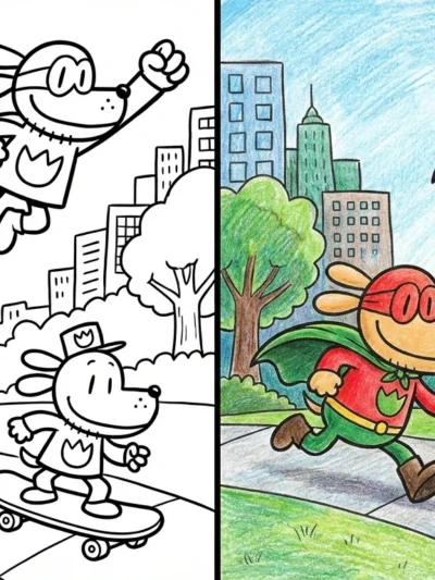 Dogman coloring pages
