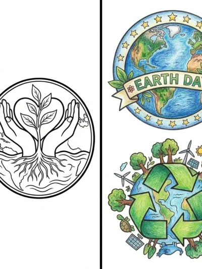 Earth coloring pages