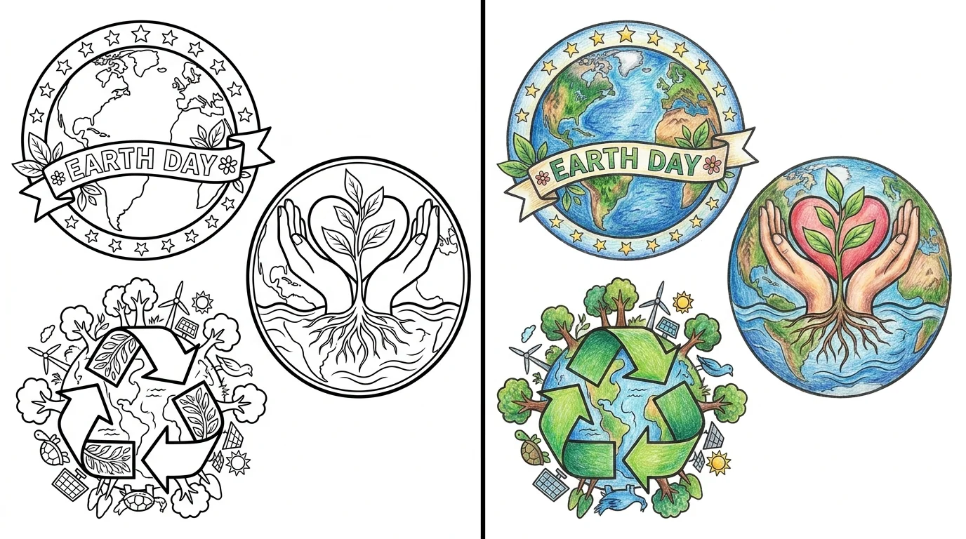 42 Earth Coloring Pages (Free PDFs)
