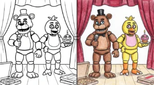 five night at freddy's coloring pages
