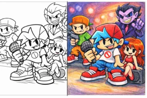 friday night funkin coloring pages