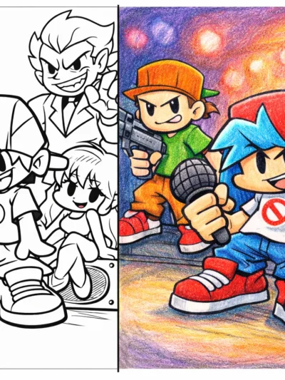 Friday Night Funkin coloring pages