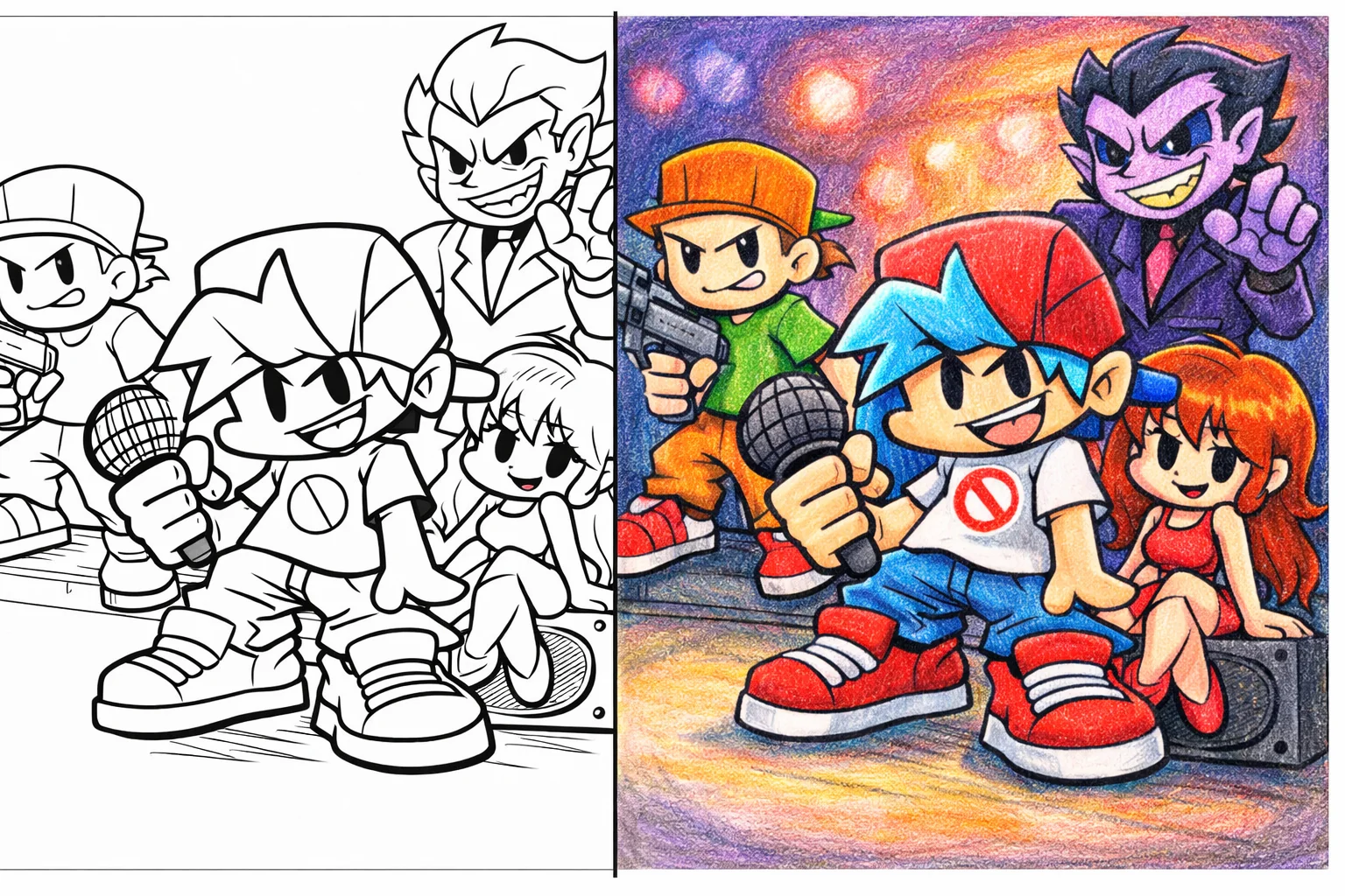 71 Friday Night Funkin Coloring Pages (Free PDFs)