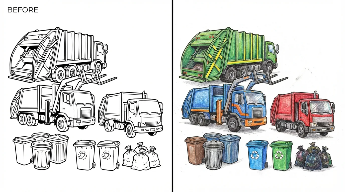 53 Garbage Truck Coloring Pages (Free PDFs)
