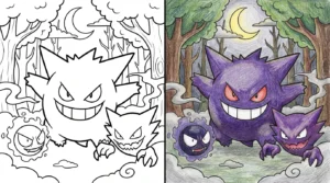 gengar coloring pages