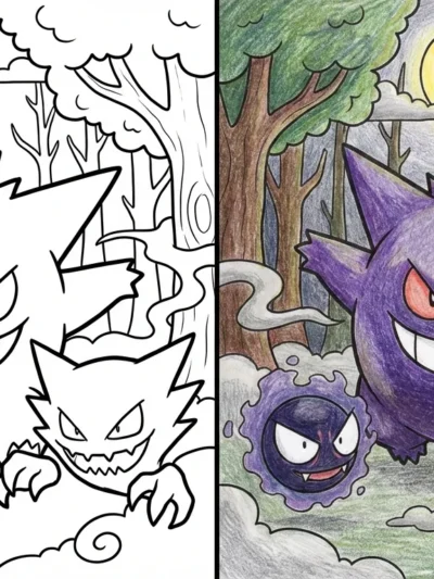 Gengar coloring pages