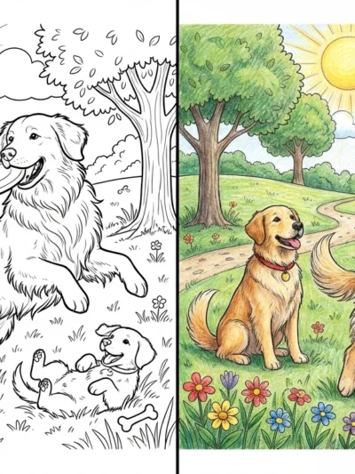 Golden Retriever coloring pages