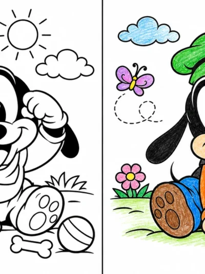 Goofy coloring pages