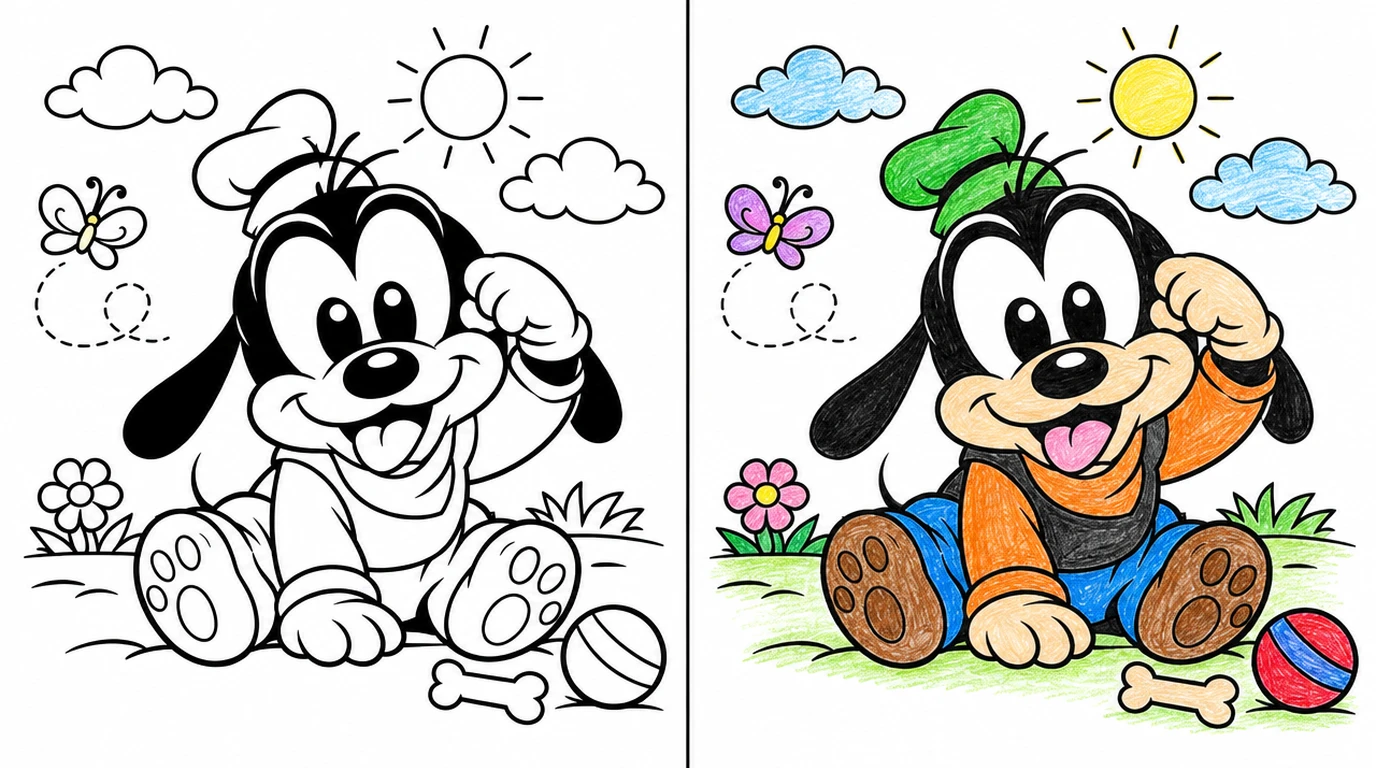 goofy coloring pages