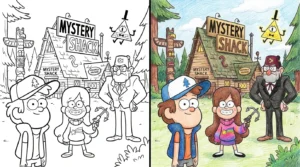 gravity falls coloring pages