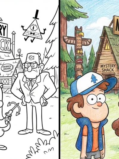 Gravity Falls coloring pages
