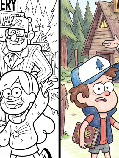 Gravity Falls coloring pages