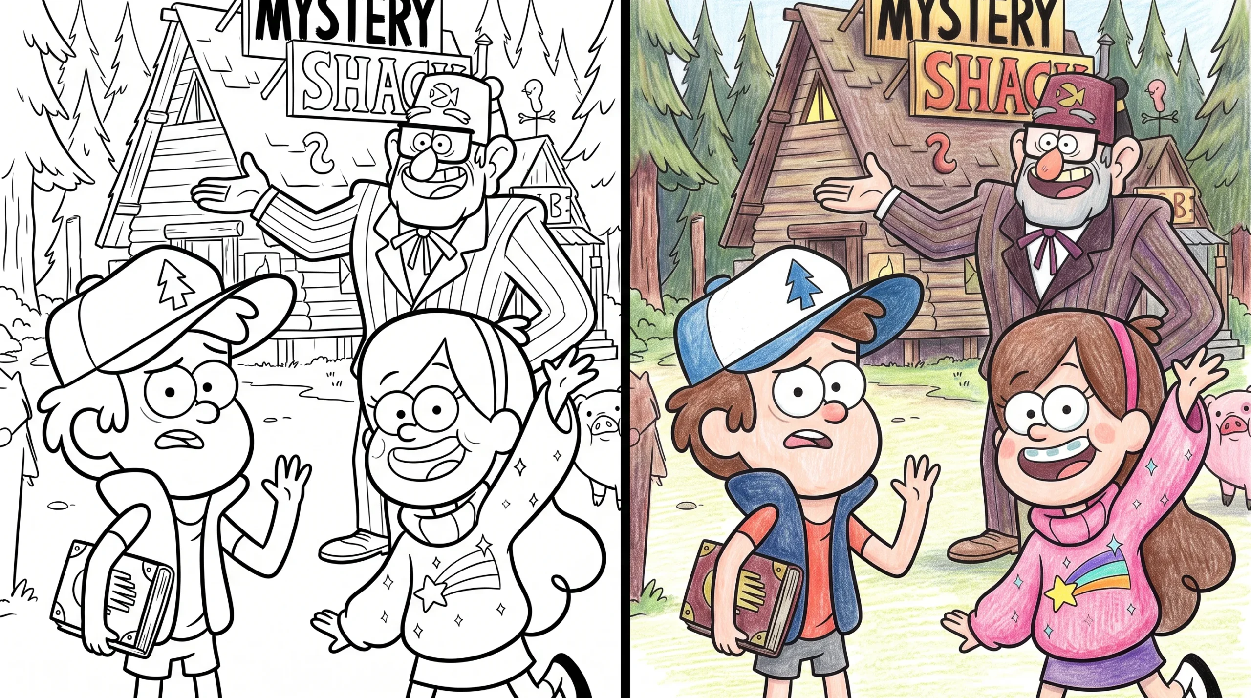 gravity falls coloring pages