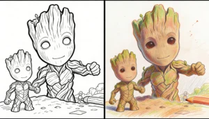 groot coloring pages