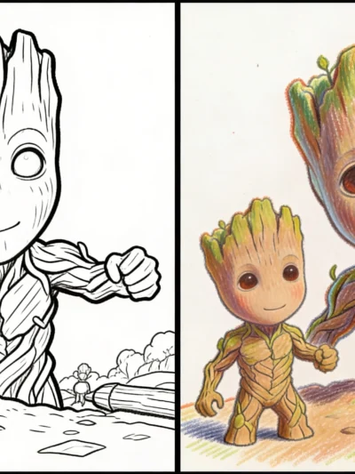Groot coloring pages