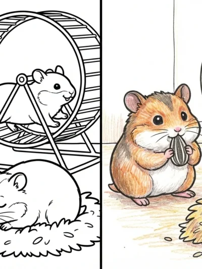 Hamster coloring pages