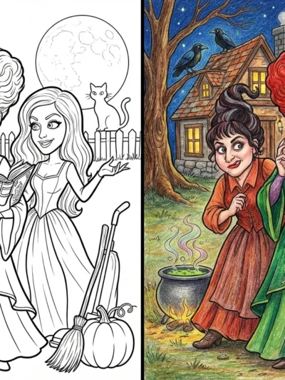 Hocus Pocus coloring pages