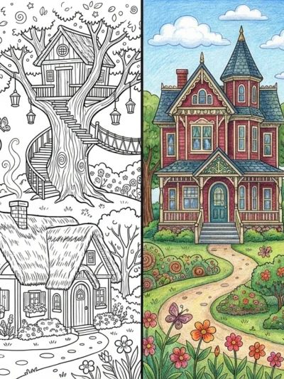 House coloring pages