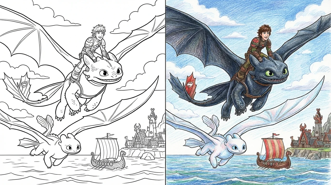 54 How To Train Your Dragon Coloring Pages (Free PDFs)