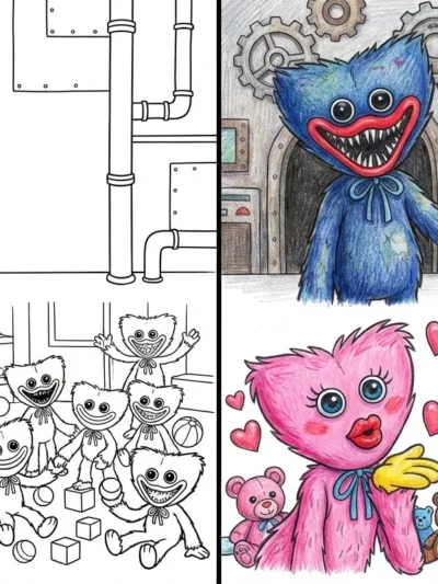Huggy Wuggy coloring pages