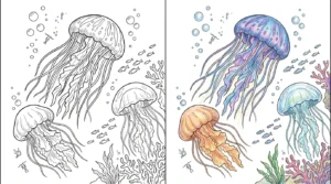 jellyfish coloring pages
