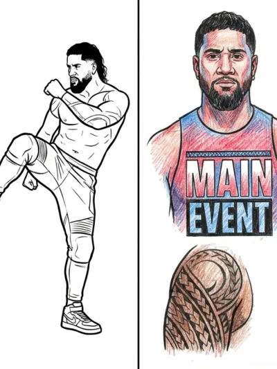 Jey Uso coloring pages