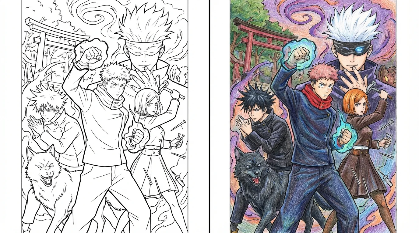 51 Jujutsu Kaisen Coloring Pages (Free PDFs)