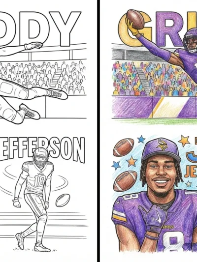 Justin Jefferson coloring pages