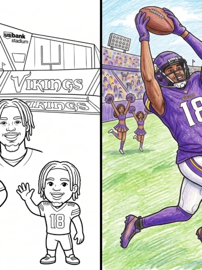Justin Jefferson coloring pages