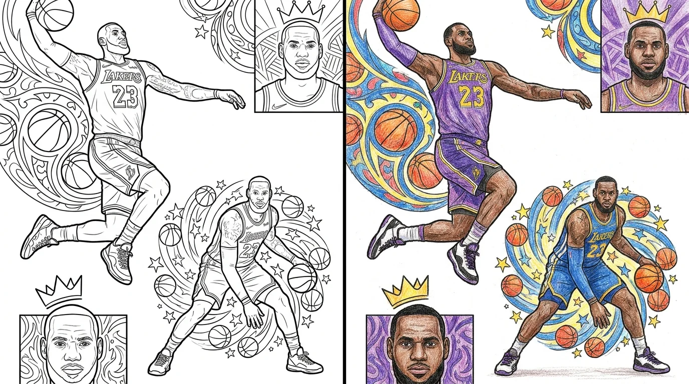 40 Lebron James Coloring Pages (Free PDFs)