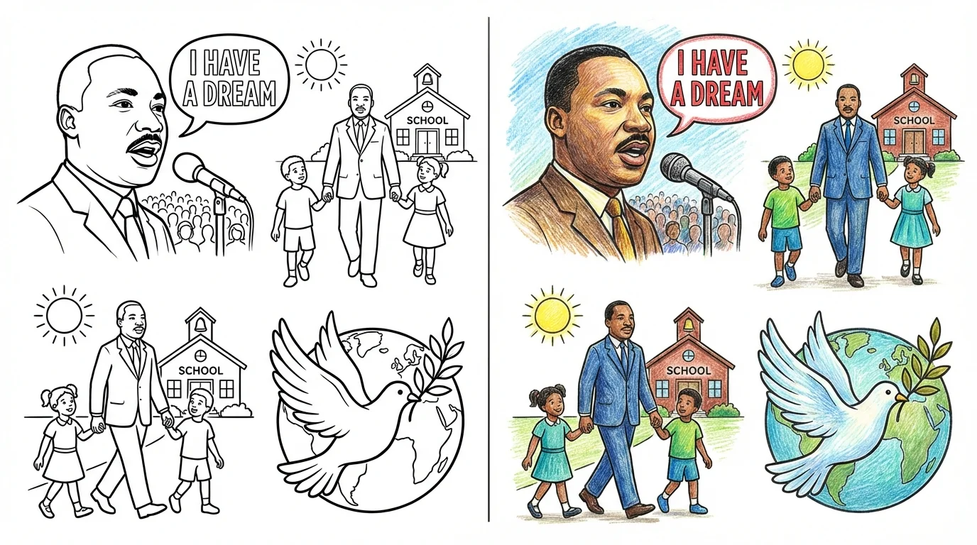 50 Martin Luther King Coloring Pages (Free PDFs)