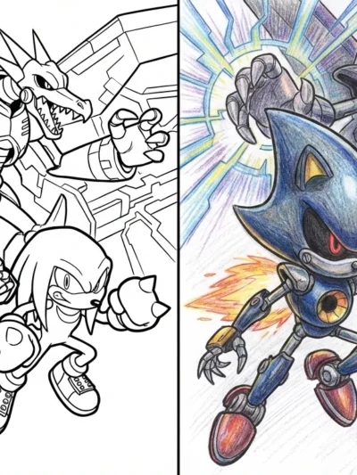 Metal Sonic coloring pages
