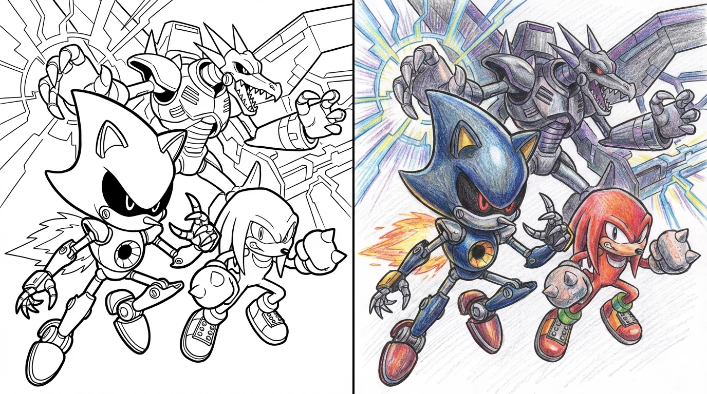 45 Metal Sonic Coloring Pages (Free PDFs)