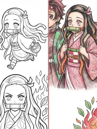 Nezuko coloring pages