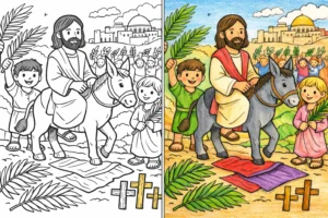 palm sunday coloring pages